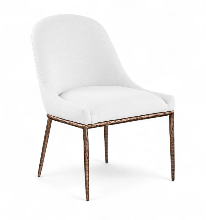 Ferro - Upholstered Dining Side Chair With Brushed Bronze Legs - Simple Home Plus