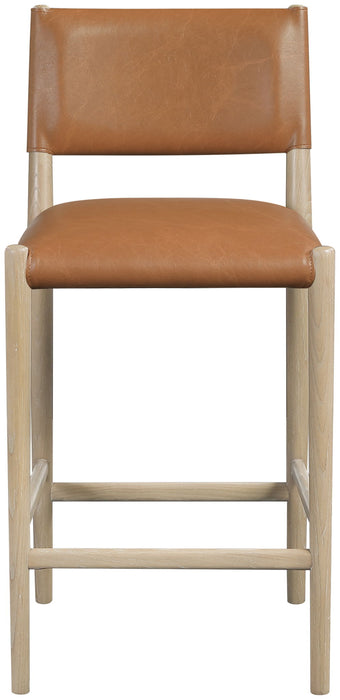Andie - Vegan Leather Upholstered Counter Stool - Natural Base - Simple Home Plus