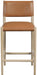 Andie - Vegan Leather Upholstered Counter Stool - Natural Base - Simple Home Plus