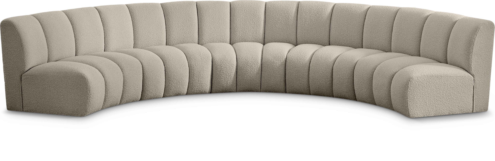 Infinity - 5 Piece Boucle Modular Sectional - Simple Home Plus
