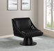 Millwin - Swivel Accent Chair With Black Base - Simple Home Plus