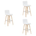 Vienna - Modern Swivel Bar Height Stool - Patterned Oak Wood Frame - Simple Home Plus