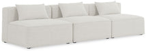 Cube - Linen Modular 3 Seat Armless Sofa - Simple Home Plus