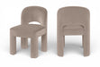 Celine - Velvet Performance Fabric Upholstered Dining Chair (Set of 2) - Taupe - Simple Home Plus