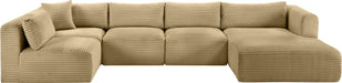 Shaggy - 5 Piece Modular U-Shaped Sectional - Simple Home Plus