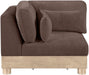 Turin - Chenille Fabric Upholstered Modular Corner Chair - Natural Base - Simple Home Plus