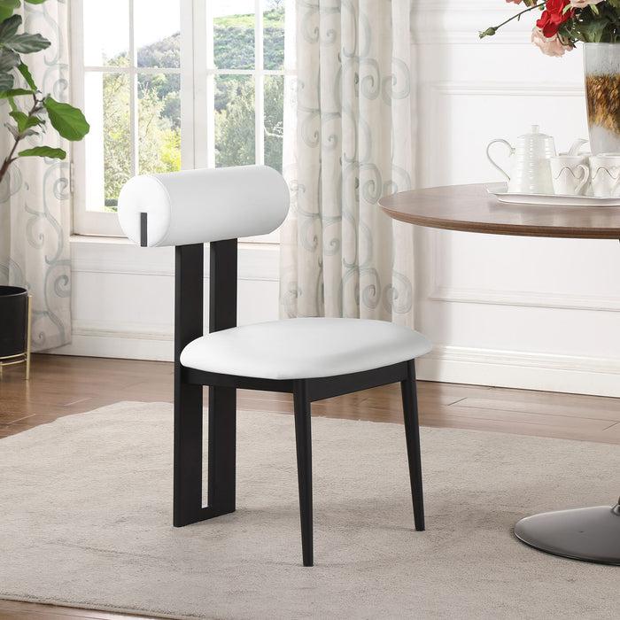 Dario - Faux Leather Dining Chair With Black Frame (Set of 2)