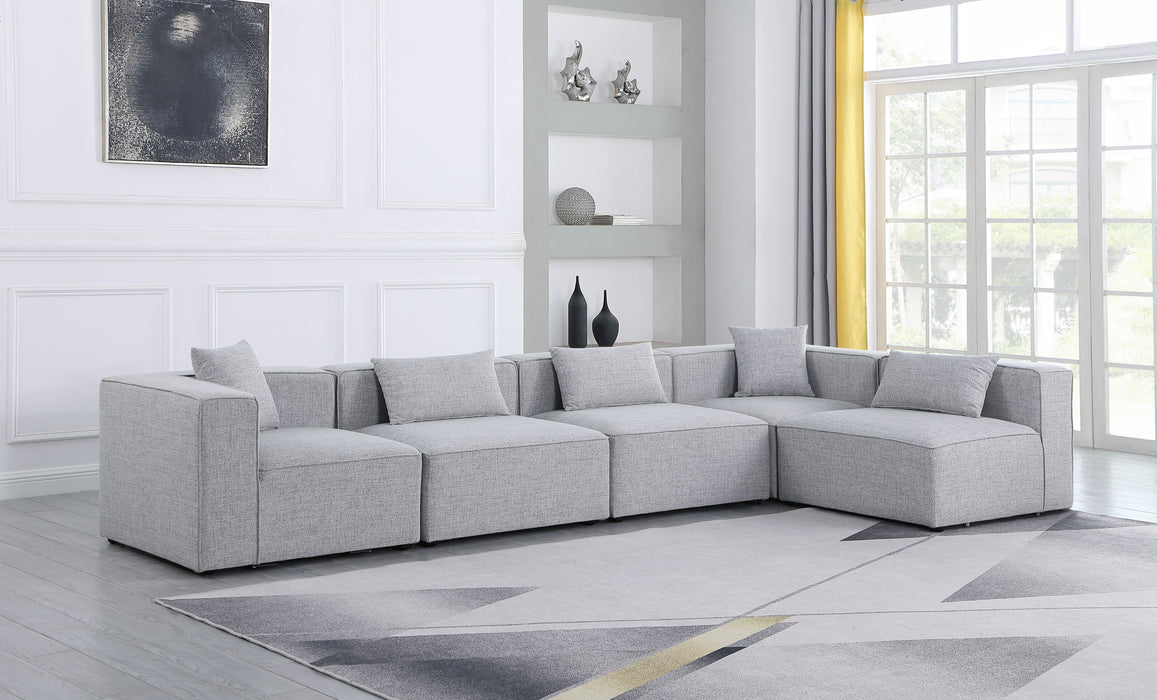 Cube - Linen 5 Piece Modular Sectional - Simple Home Plus