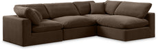 Comfy - 4 Piece Velvet Modular Armless Sectional - Simple Home Plus