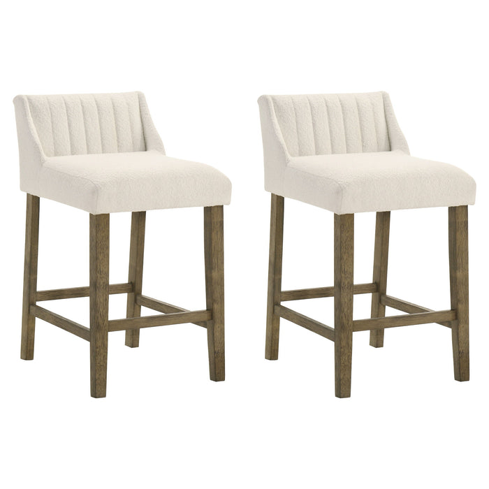 Fauna - Modern Transitional Wood Counter Height Kitchen Bar Stool - Simple Home Plus