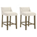 Fauna - Modern Transitional Wood Counter Height Kitchen Bar Stool - Simple Home Plus