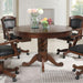 Turk - 3-In-1 Round Pedestal Game Table - Tobacco - Simple Home Plus