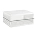 Elana - 1-Shelf Rectangular Coffee Table - White High Gloss - Simple Home Plus