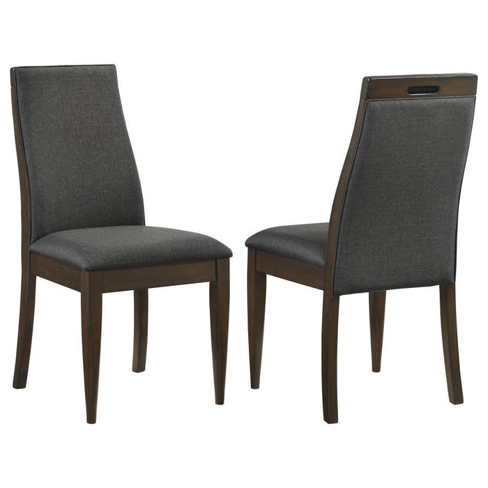 Wes - Upholstered Dining Side Chair (Set of 2) - Dark Walnut - Simple Home Plus