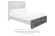 Baystorm - Full Storage Footboard - Gray - Simple Home Plus