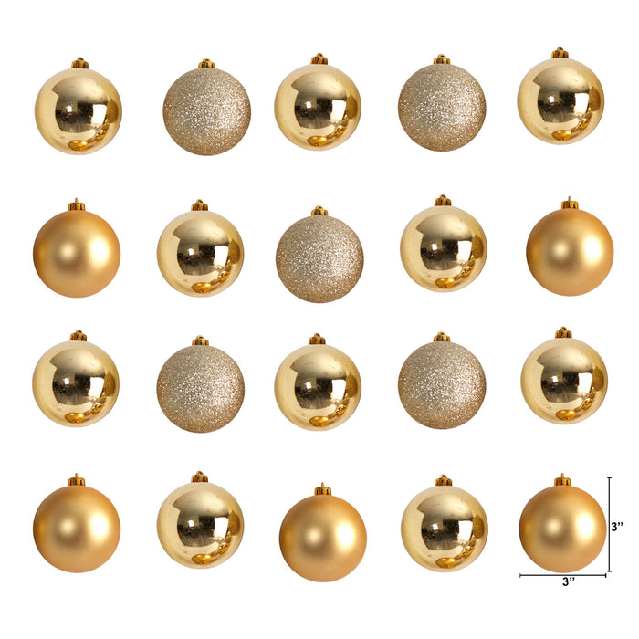 Holiday 20 Count 3" Shatterproof Ornament Set