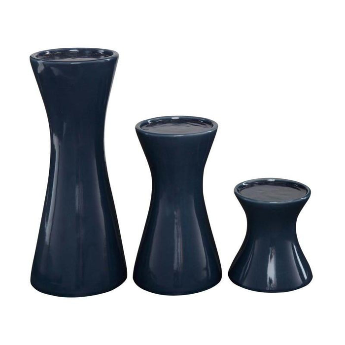 Candle Holders Blue Set 3