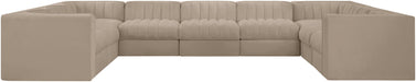 Rummi - Velvet Performance Fabric Upholstered 9 Piece Modular Sectional - Simple Home Plus