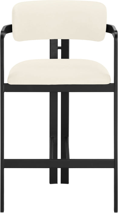 Aurum - Vegan Leather Upholstered Counter Stool With Graphite Black Base - Simple Home Plus