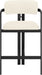 Aurum - Vegan Leather Upholstered Counter Stool With Graphite Black Base - Simple Home Plus
