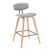 Fox - Swivel Counter Height Stool - Light Brown - Simple Home Plus