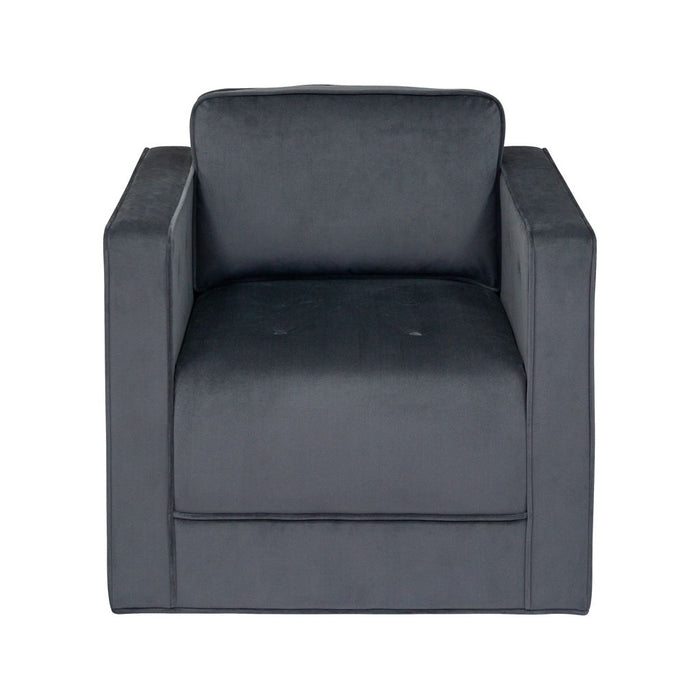 Madrid - 360° Upholstered Swivel Chair - Gray