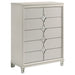 Olivia - 5-Drawer Bedroom Chest Of Drawers - Pearl White - Simple Home Plus