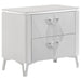 Cassia - 2-Drawer Nightstand Bedside Table - White High Gloss - Simple Home Plus