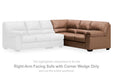 WillowBend - RAF Sofa With Corner Wedge - Caramel - Simple Home Plus