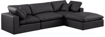 Comfy - 4 Piece Faux Leather Modular Sectional With Chaise - Simple Home Plus