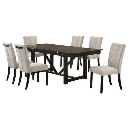 Malia - Rectangular Dining Table Set With Refractory Extension Leaf - Simple Home Plus
