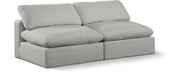 Comfy - Linen Modular Armless Sofa 2 Seats - Simple Home Plus