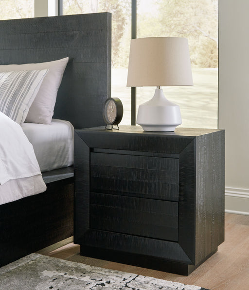 Londer - Black - Two Drawer Night Stand - Simple Home Plus