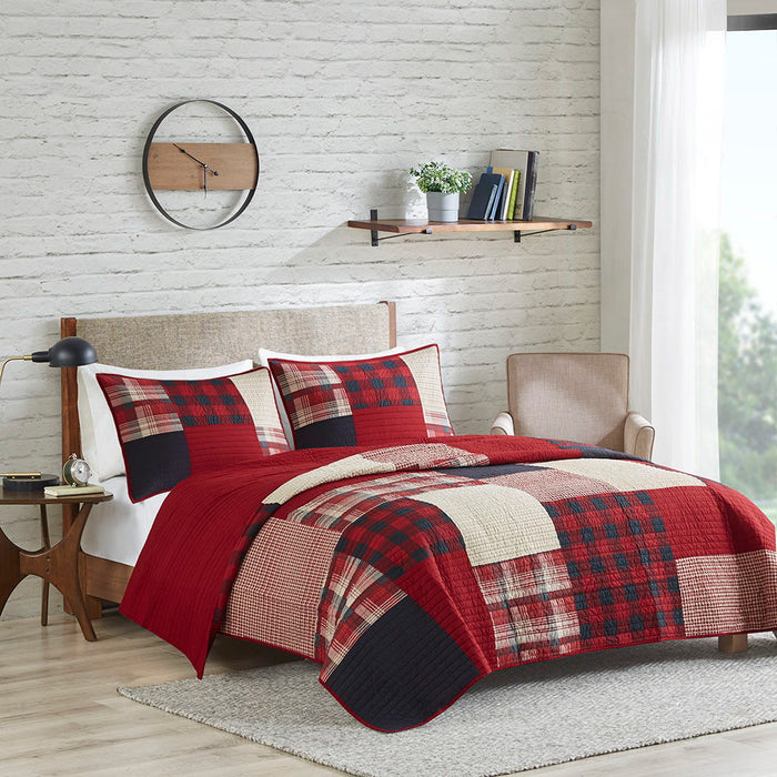 Sunset - King Oversized Coverlet Mini Set - Red - Simple Home Plus