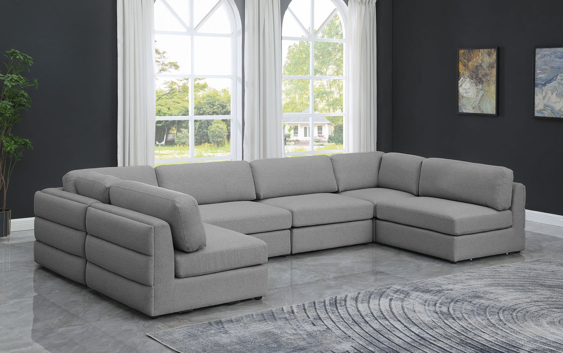 Beckham - 6 Piece Modular U-Shaped Armless Sectional - Simple Home Plus