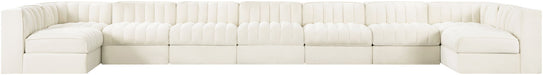 Rummi - Armless Velvet Performance Fabric Upholstered 9 Piece Modular Sectional - Simple Home Plus