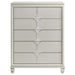 Olivia - 5-Drawer Bedroom Chest Of Drawers - Pearl White - Simple Home Plus