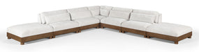 Turin - Chenille Fabric Upholstered Modular Sectional - Cream - Simple Home Plus