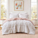 Gia - King Back Print Long Comforter Mini Set - Blush - Simple Home Plus