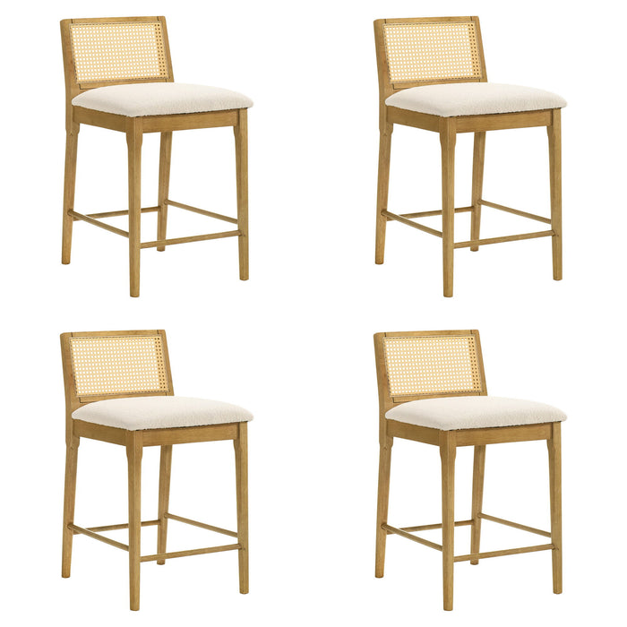 Tobias - Coastal Modern Wood Counter Height Kitchen Bar Stool - Simple Home Plus