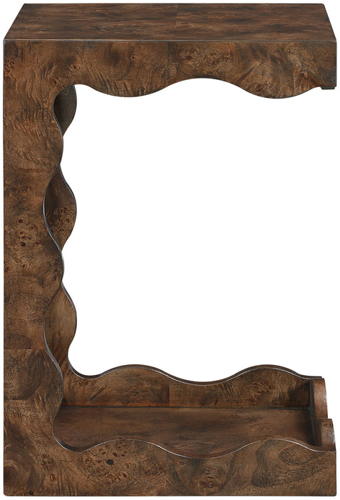 Vassa - Burl Veneer End Table - Simple Home Plus