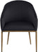 Ferro - Upholstered Dining Arm Chair With Brushed Gold Legs - Simple Home Plus