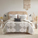 Ibiza - 4 Piece Printed Comforter Set With Throw Pillow - Black - Simple Home Plus