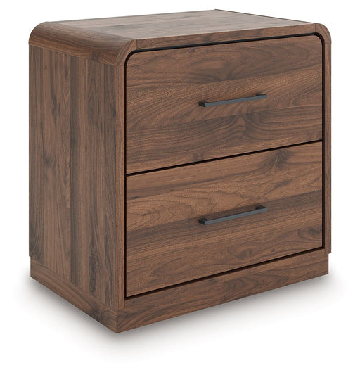 Fortlorn - Walnut Brown - Two Drawer Night Stand - Simple Home Plus