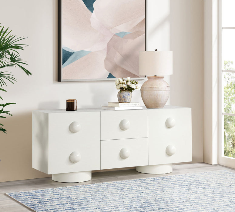 Bubble - Rubberwood with Oak Veneer Sideboard / Buffet - Simple Home Plus