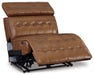 Temmpton - Power Armless Recliner With Adj Headrest - Chocolate - Simple Home Plus