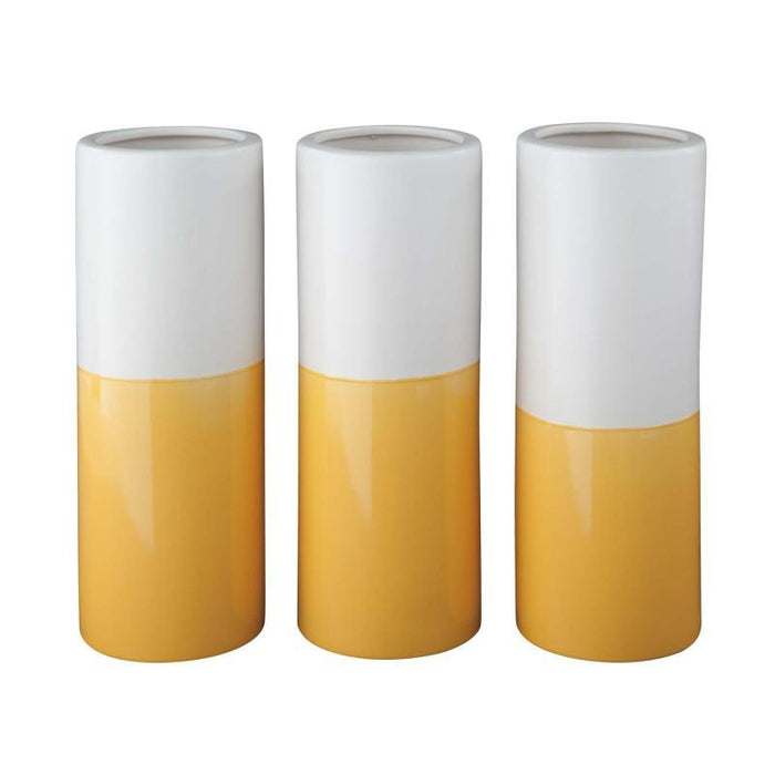 Yellow Vases Set of 3