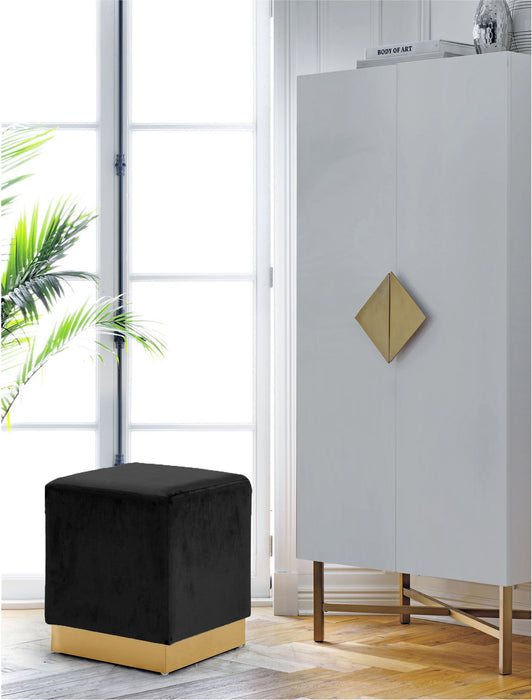 Jax - Stool Ottoman with Gold Base - Simple Home Plus