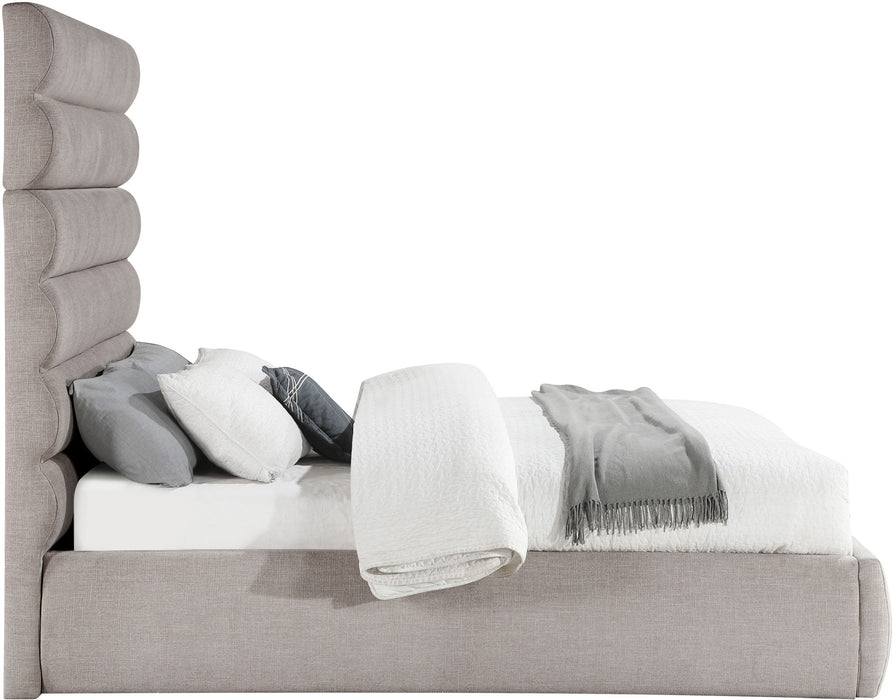 Adam - Linen Fabric Bed With 70.5" Headboard - Simple Home Plus