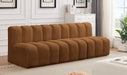 Arc - Velvet 3 Piece Modular Straight Sofa - Simple Home Plus